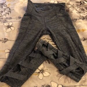 Athleta crisscross open calf yoga pants
